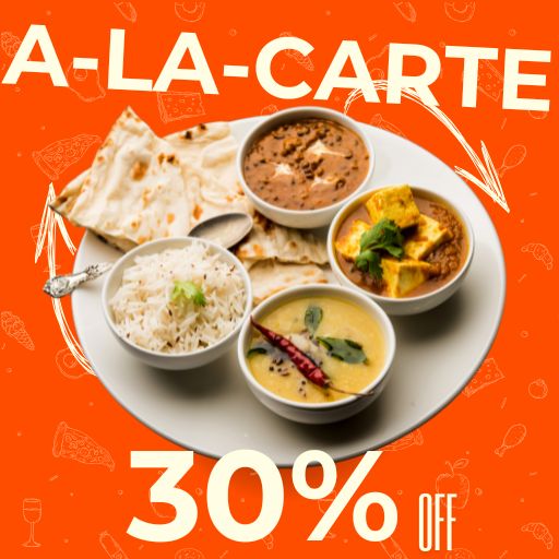 A-La-Caret (Lunch): Flat 30% Off on Total Bill Amount